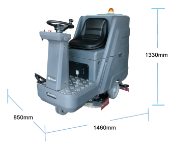 D8PRO Ultra Ride On Floor Scrubber Dryer برای کار در مناطق صنعتی بزرگ 1
